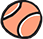 orange tennis ball icon